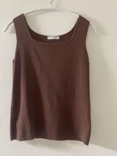 JEANASIS ノースリーブ ニット ブラウンのサムネイル