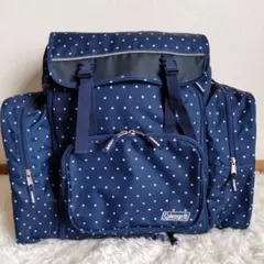 美品☆Coleman 拡張型 リュック 修学旅行 林間学校 合宿 ドット柄③