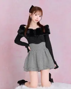 美脚になれるスカート♥千鳥柄(インナーパンツ付き) xsサイズ