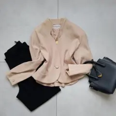 オフィスカジュアル レトロ ジャケット ウール cacharel 通勤 美品のサムネイル