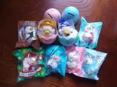 アフラックダック８羽☆冬バージョン☆彡USED