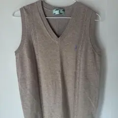 East Boy ベージュ Vネック ノースリーブ ベスト