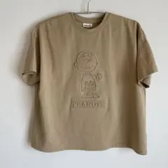PEANUTS チャーリーブラウン Tシャツ ベージュ