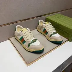 GUCCI スニーカー ベージュ グリーンのサムネイル
