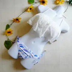 《白ブルー/9M》ナチュラルビューティ★ビキニセット