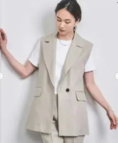 ユナイテッドアローズ ベージュ ベスト36 リネンジレUNITED ARROWS