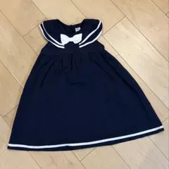 Bee des Bee ネイビー セーラー襟 ワンピース