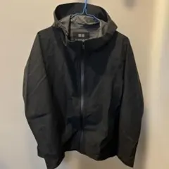 【お値下げ】UNIQLO メンズ ブロックテックパーカー S ブラック