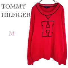 ♦︎トミーヒルフィガー【M】ニットセーター プルオーバー ロゴ入りカラートップス