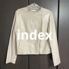 【美品】index ノーカラージャケット ピンク
