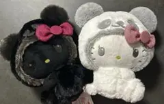 パンダ　ハローキティ　こあくま×てんしBIGぬいぐるみ　全２種セット