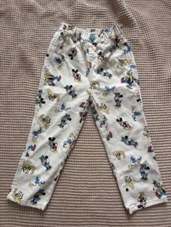 【未使用】littc リトシー ディズニー 総柄デニムパンツ ホワイト 110㎝