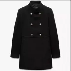 ZARA ダブルブレストコート ゴールドボタン S