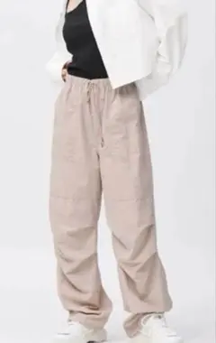 GU パラシュートパンツ　ピンク