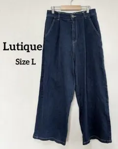 Lutique レディース デニムワイドパンツ Lサイズ