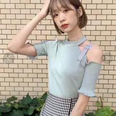titty&co. ワンショルベルトカットソー 可愛い 韓国 量産のサムネイル