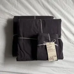 無印良品 シングル ベッドカバー/シーツカバーセット ダークグレー