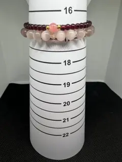 天然石ビーズ １本、ガラスビーズ１本、ブレスレットセット