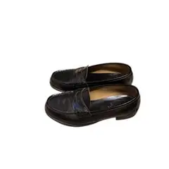 黒のレザー ローファー HARUTA