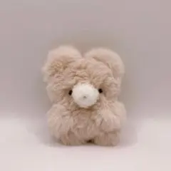 作家 minmin ふわもこ くま マスコット 白背景 バッグチャーム