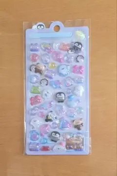 ・ボンボンドロップ風シール 3D 立体 プクプクシール　セ、