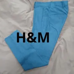 H&M エイチアンドエム スリムフィット スラックス 紺 28 165/72A