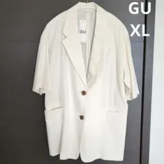 GU　リネンブレンドオーバーサイズハーフスリーブジャケット　半袖　ジャケットのサムネイル