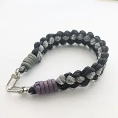 【SALE】パラコード　スマホ　ハンドストラップ　ブラック　グレー　カーキ