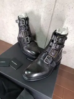 DOLCE&GABBANA レザーベルトブーツ ブラック D&Gのサムネイル