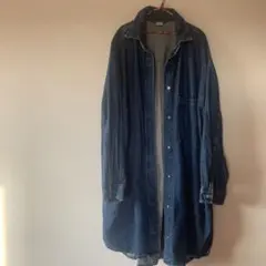 h&mオーバーサイズデニムシャツワンピースL