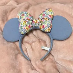ディズニー ミニー カチューシャ 花柄リボン