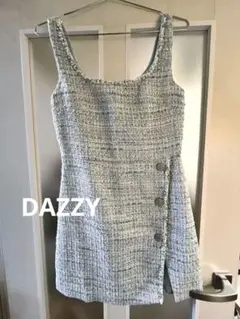 DAZZY ツイード ビジュー ドレス M