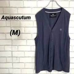 アクアスキュータム　ベスト　紺　ネイビー　綿　コットン　男女兼用　ユニセックス