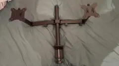 デュアルモニターアーム ブラック 高さ調整可能