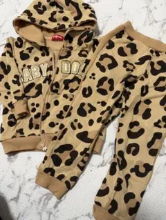 BABY DOLL ヒョウ柄 セットアップ上下セット 90