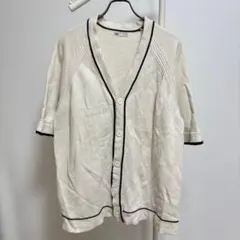 ZARA 配色　ニットカーディガン（X L）メンズ　カジュアル　大きいサイズ　綿