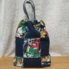 巾着バッグ~ハンドメイド~デニム パッチワーク 　お散歩バッグ