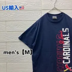 ●T497【US輸入】MLBカージナルス Tシャツ ネイビー系 men's【M】
