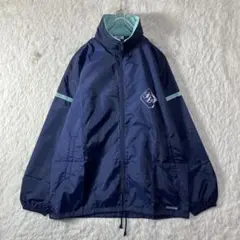 極美品 90s アシックス jelenk ナイロンジャケット ネイビー S