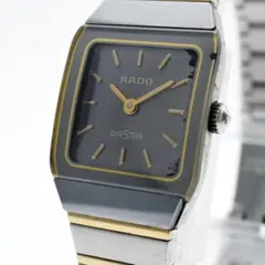 稼働 RADO ラドー レディース腕時計 ダイヤスター スクエア グレー文字盤のサムネイル