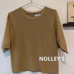 NOLLEY'S 　ノーリーズ　38 パールネック 半袖ニットのサムネイル