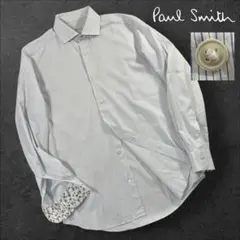 人気 Paul Smith ドレスシャツ サイズM ストライプ柄 袖裏地花柄