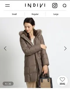 【Oggi.jp掲載/抗菌防臭/消臭/撥水加工】フーデットファーダウンコート