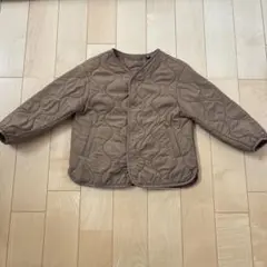 ユニクロ キルティングジャケット ブラウン 110