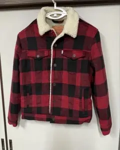 ※難あり　Levi's ボアジャケット チェック柄 Mサイズ