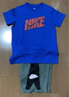 NIKE Ｔシャツ ショートパンツ セット　キッズ　110cm ブルー　カーキ
