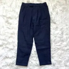 COMOLI コモリ ウールリネン2タックパンツ スラックス 3 ネイビー 紺のサムネイル