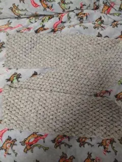 グレー ニットマフラー