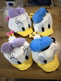 【美品】東京ディズニーリゾート　ドナルド　デイジー　ファンキャップ　4点セット