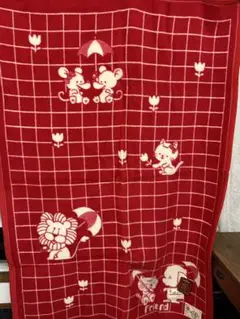 80s アクリル100% 毛布　昭和レトロ　ビンテージ　おしゃれ　172×131 80s アクリル100% 毛布 昭和レトロ アンティーク 185 ×126
